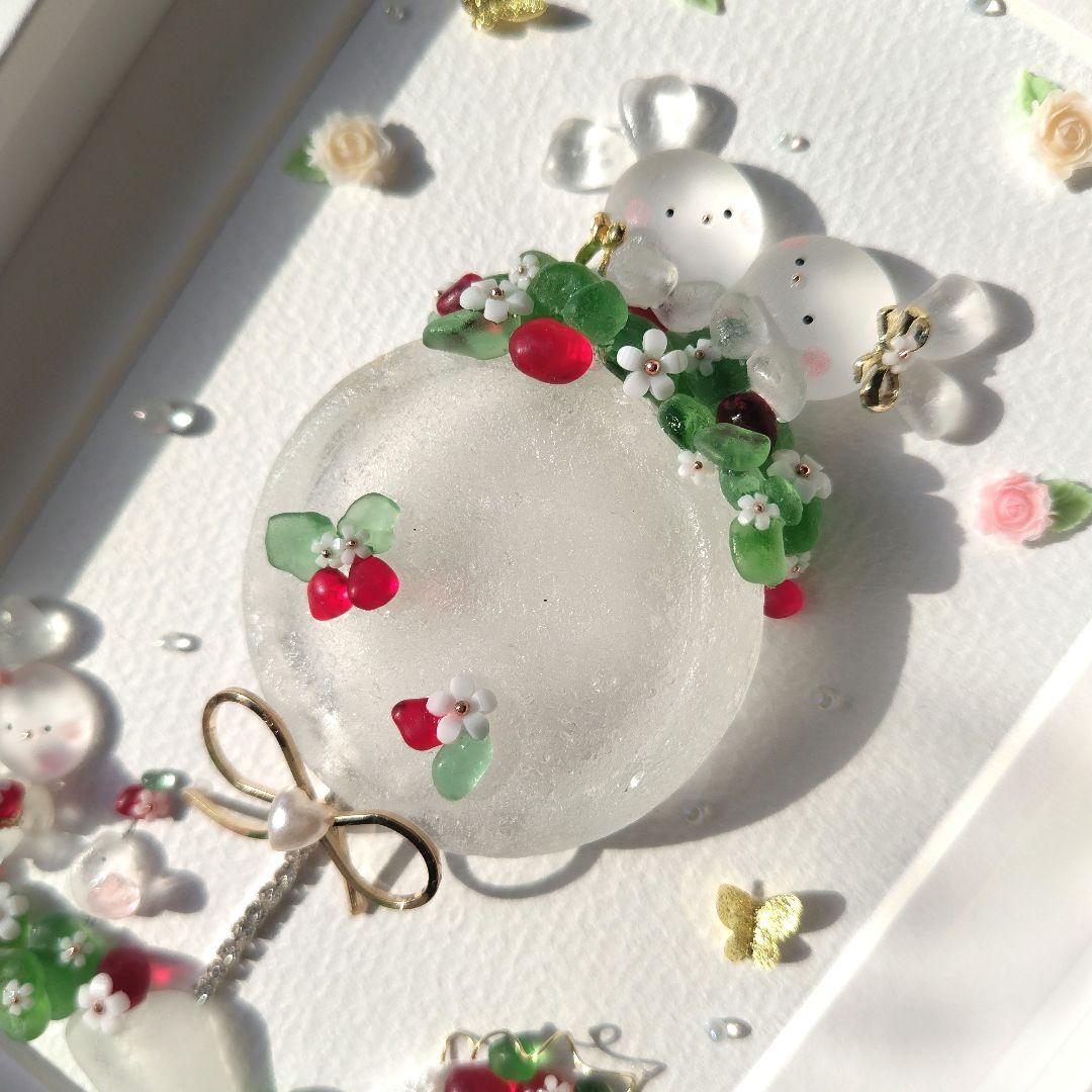 シーグラスアート『 いちごカクテル.。.:*♡』