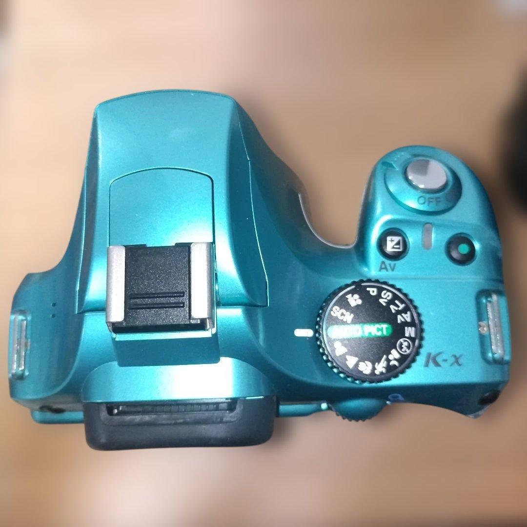 美品　PENTAX K-x レンズキット　ライトグリーン　希少カラー　単三電池