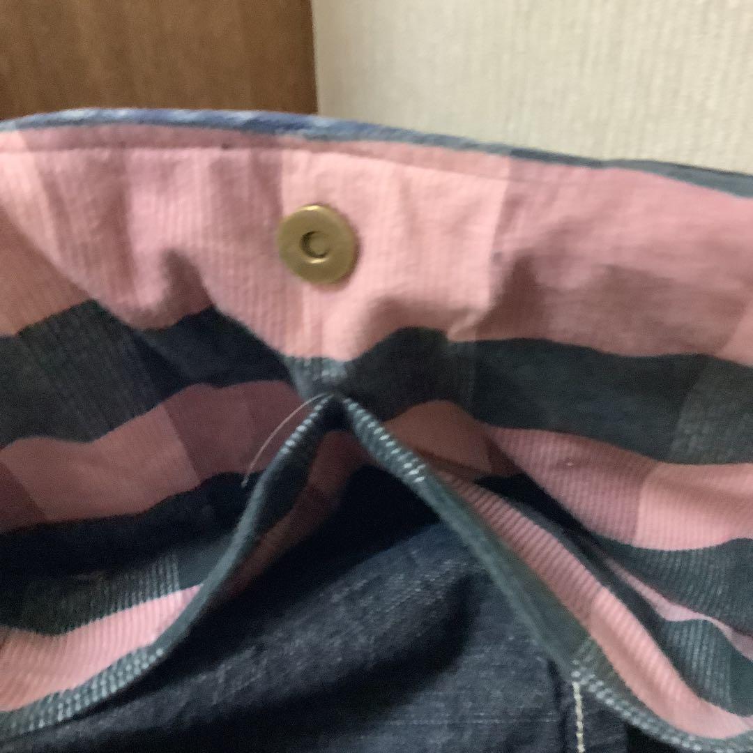 ハンドメイド　リメイクデニム　トートバッグ　肩掛け可能　 L L