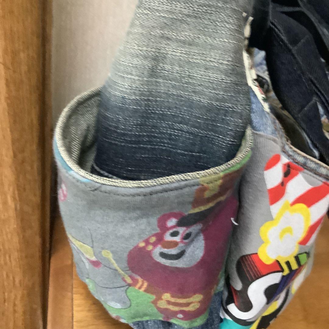 ハンドメイド　リメイクデニム　トートバッグ　肩掛け可能　 L L