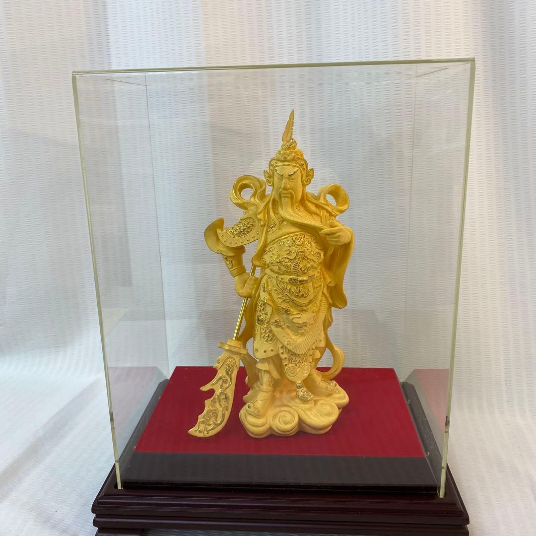 純金仕上げ　関羽様の神像(大)