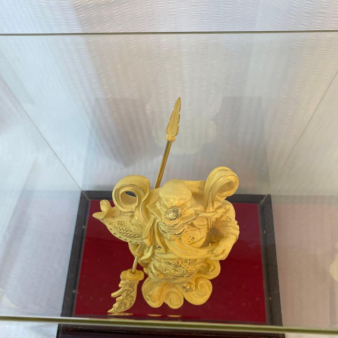 純金仕上げ　関羽様の神像(大)