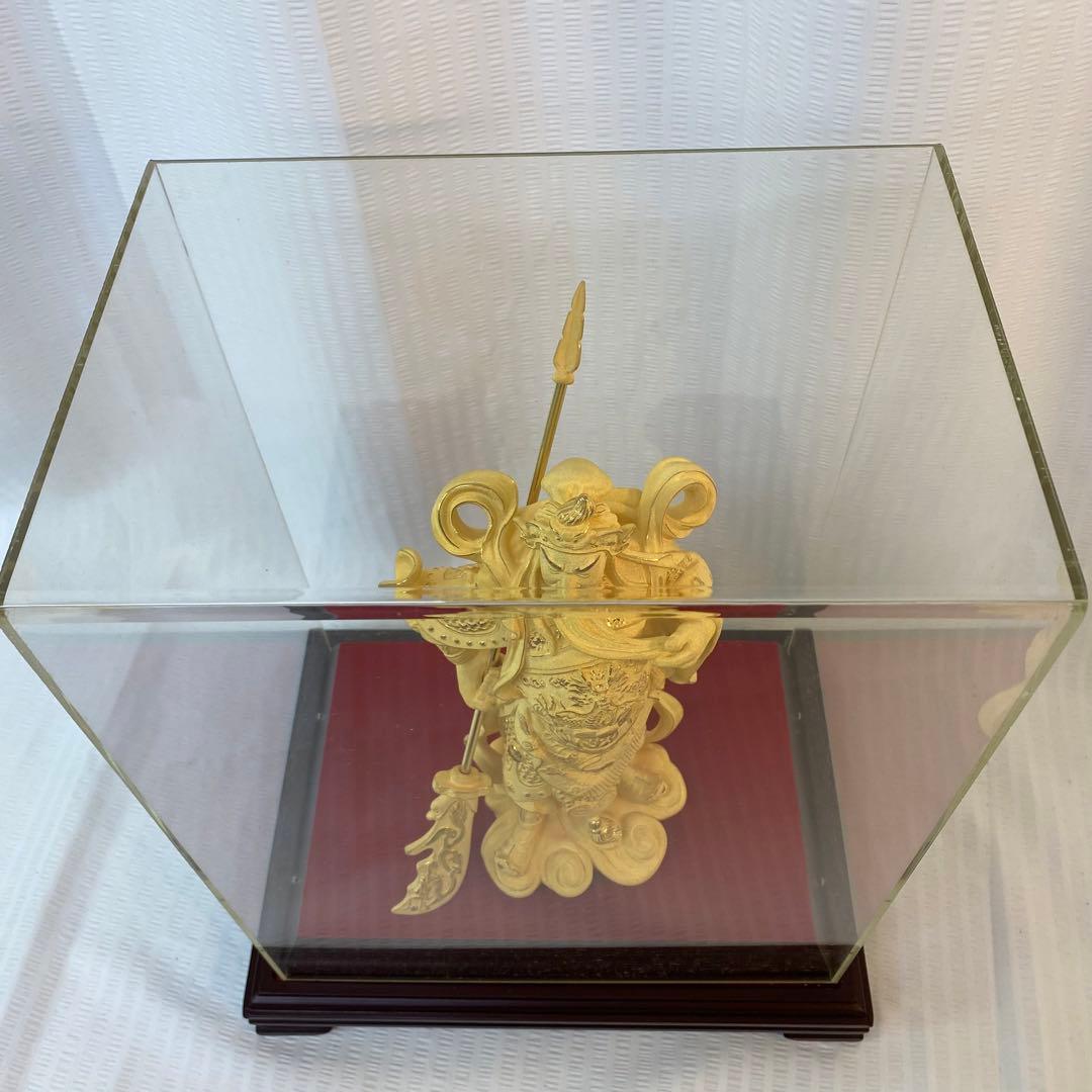 純金仕上げ　関羽様の神像(大)