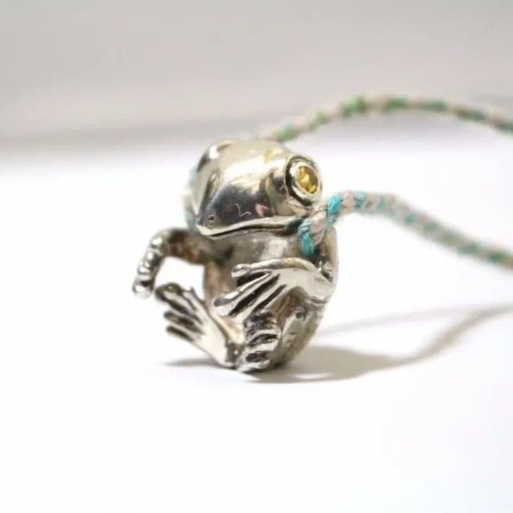 Silver925 カエルペンダント(シトリン)