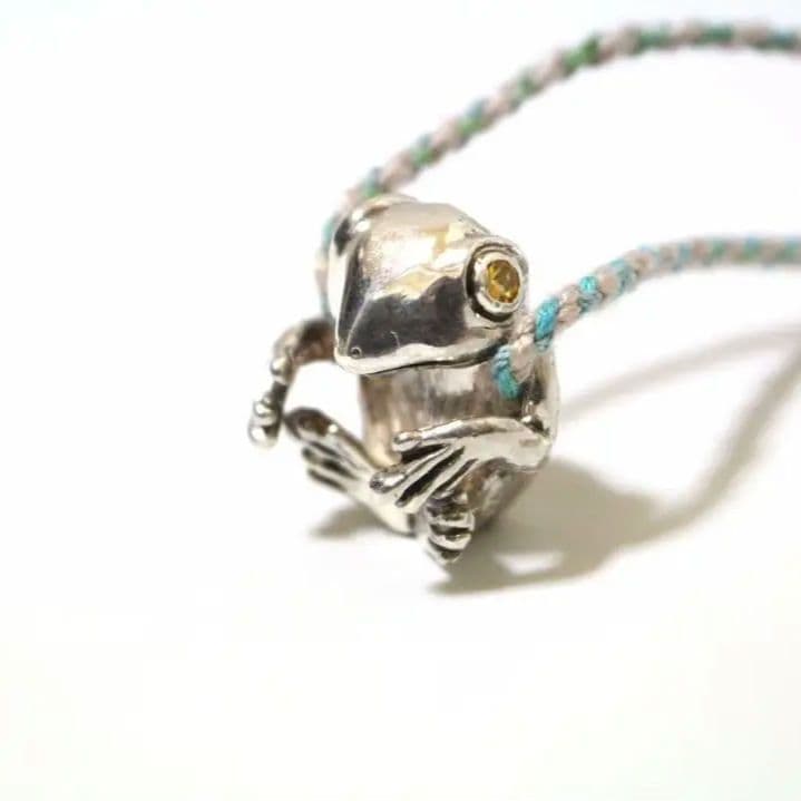 Silver925 カエルペンダント(シトリン)