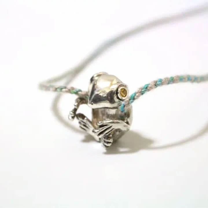 Silver925 カエルペンダント(シトリン)
