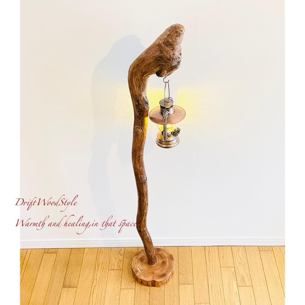 大サイズの天然流木のランプスタンド 置物 北欧 照明 ランタン N6