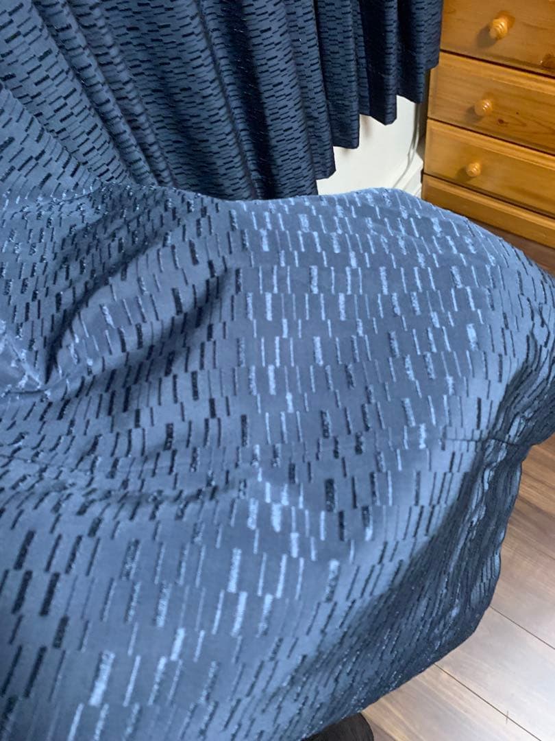 ニトリ　カーテン　ネイビー　レースカーテン　セット　花柄　紺色　ホワイト　白