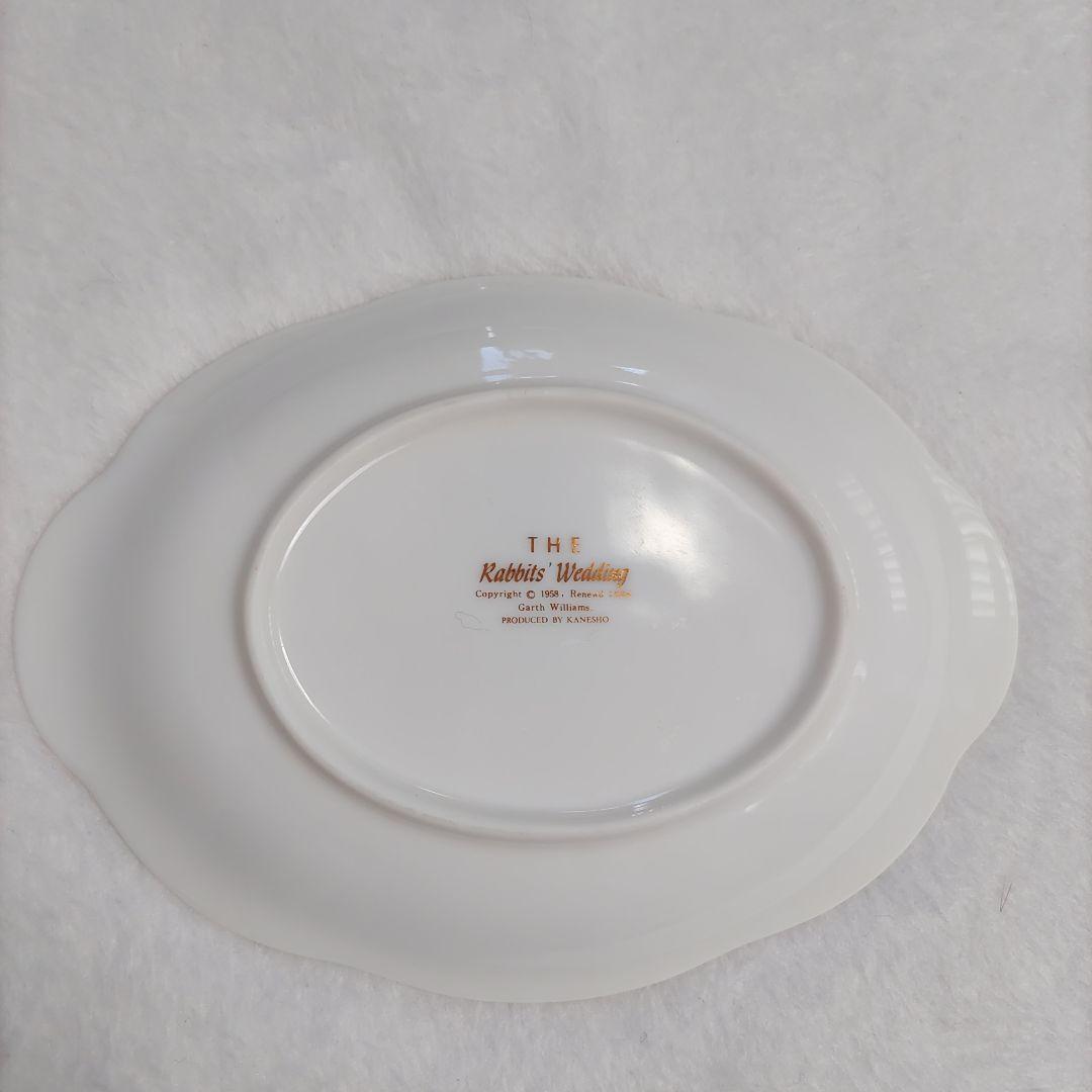 しろいうさぎとくろいうさぎ（白いウサギと黒いウサギ）のお皿5枚セット