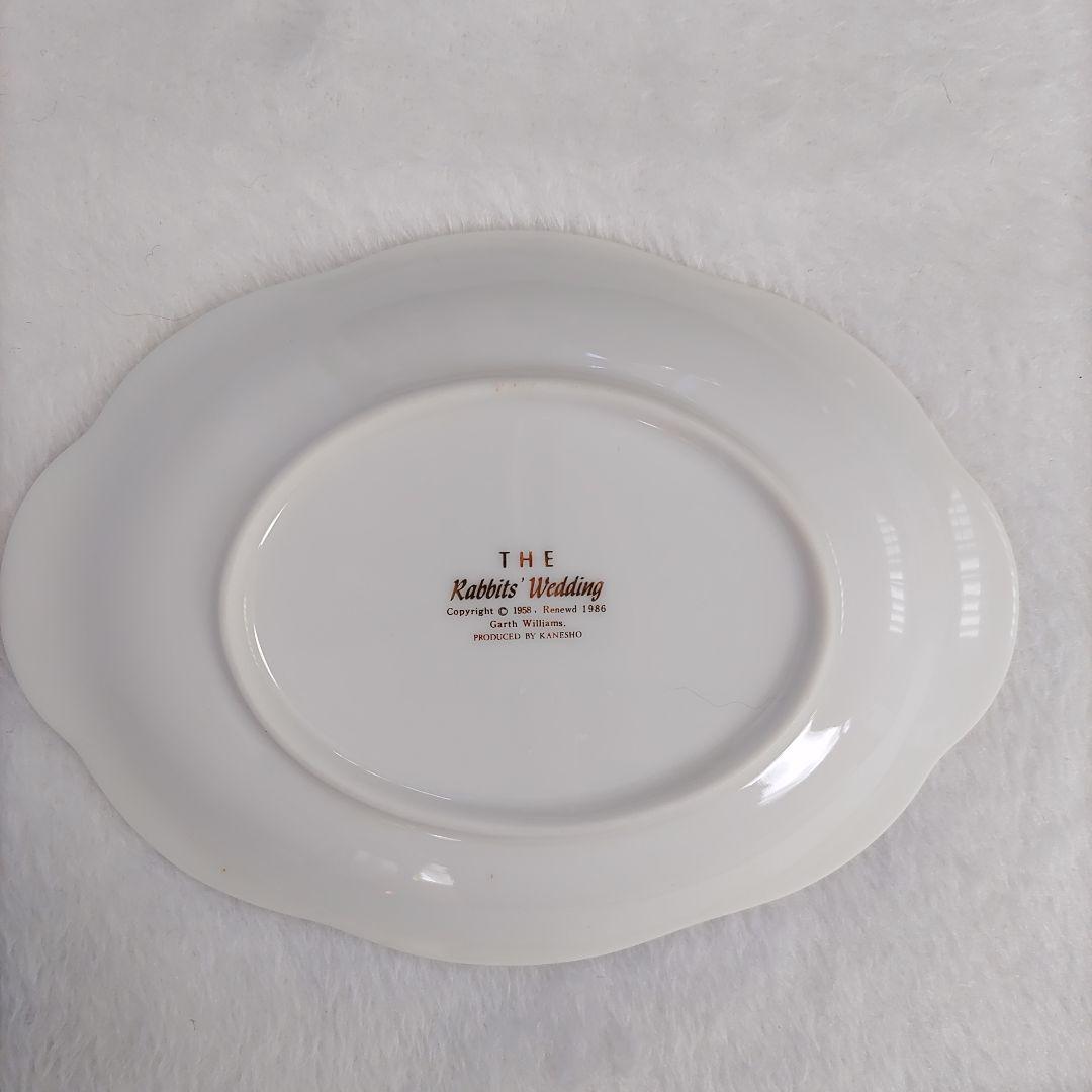 しろいうさぎとくろいうさぎ（白いウサギと黒いウサギ）のお皿5枚セット