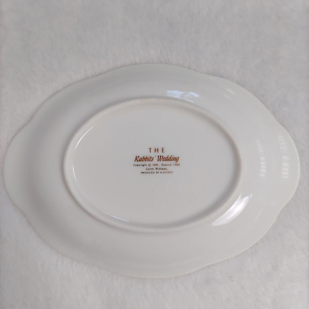 しろいうさぎとくろいうさぎ（白いウサギと黒いウサギ）のお皿5枚セット