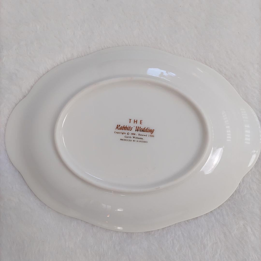 しろいうさぎとくろいうさぎ（白いウサギと黒いウサギ）のお皿5枚セット