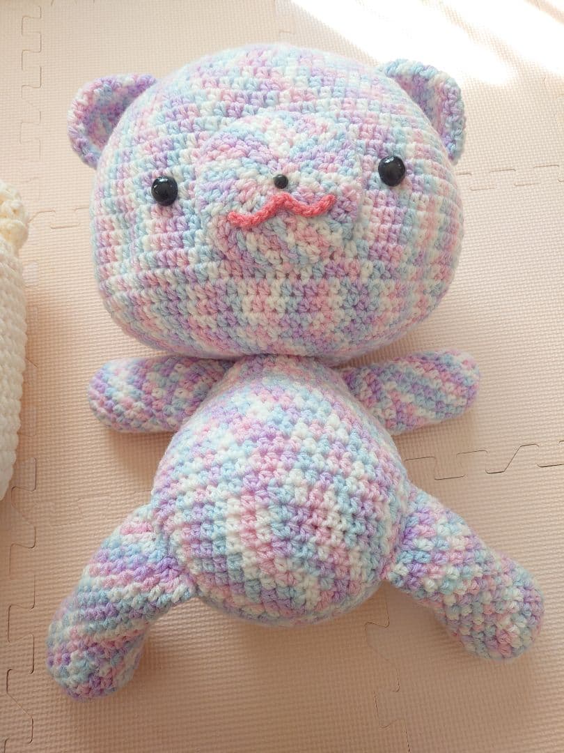手編みパステルあみぐるみ 約３０cmから50cm