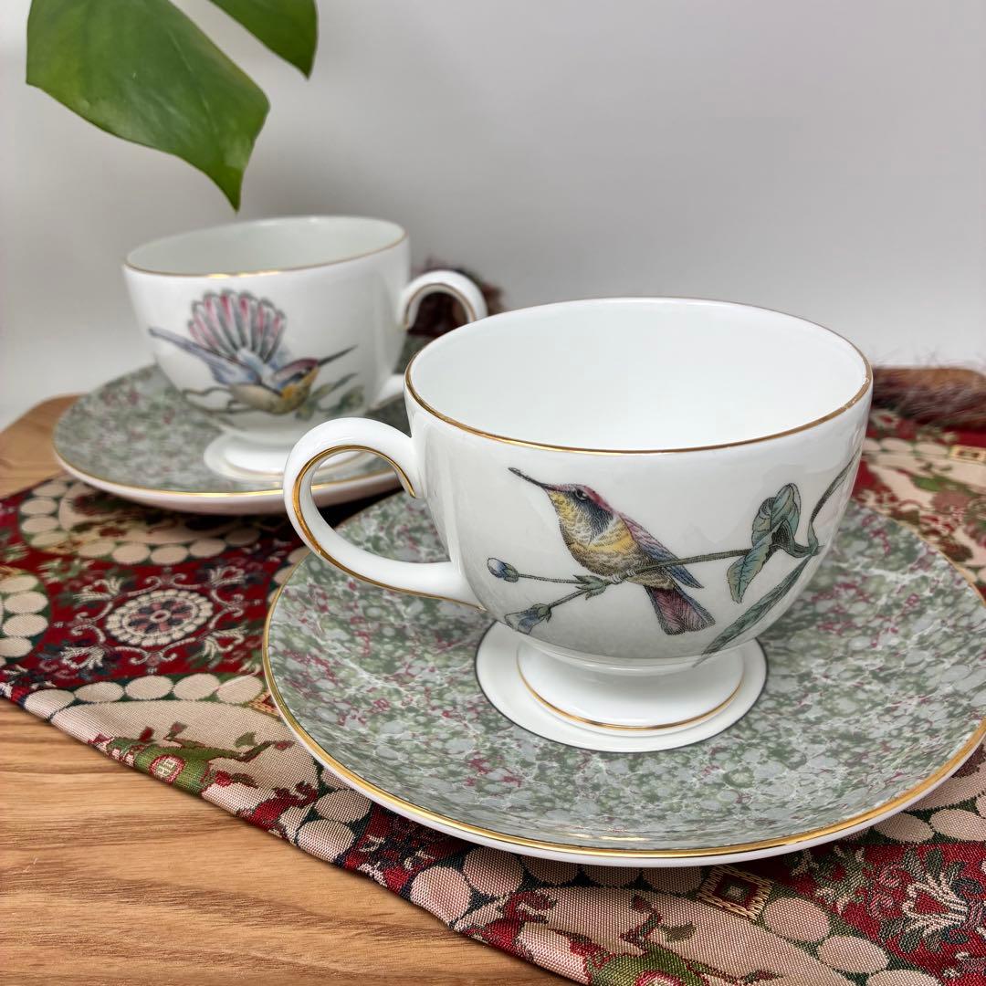 ウェッジウッド ハミングバード ハチドリ　カップ＆ソーサー２客　プレート　皿
