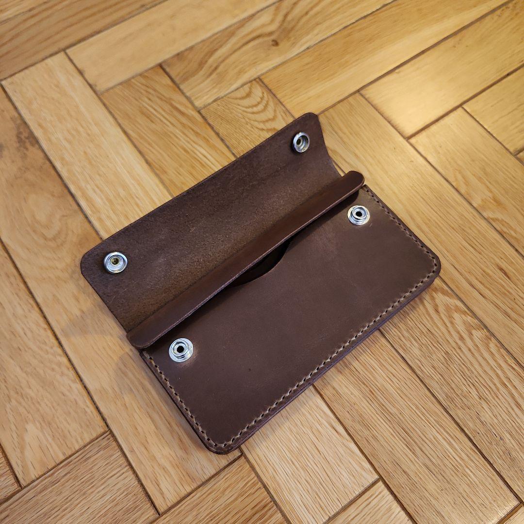 トラッカーウォレット　クロムエクセル　ブラウン　レザー