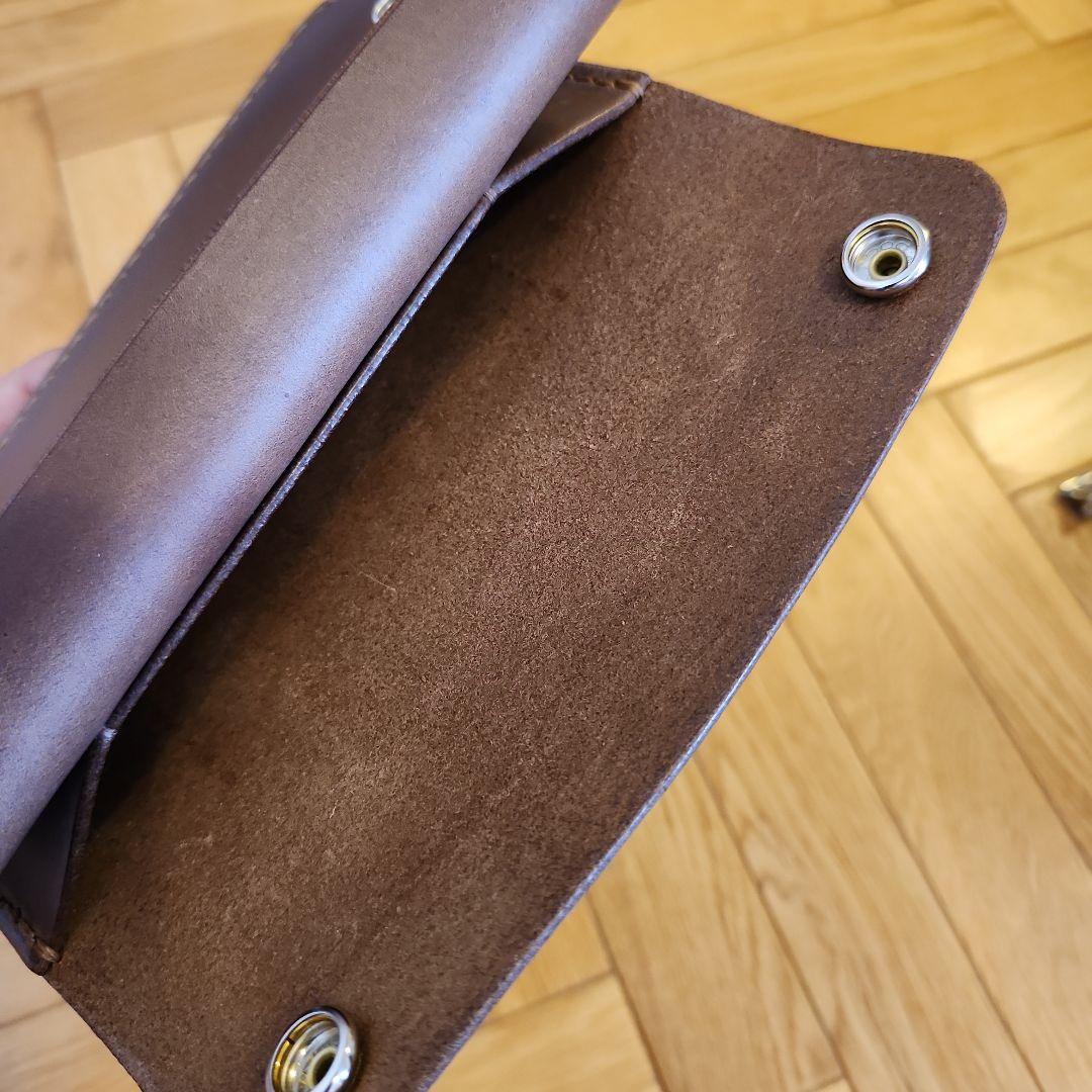 トラッカーウォレット　クロムエクセル　ブラウン　レザー