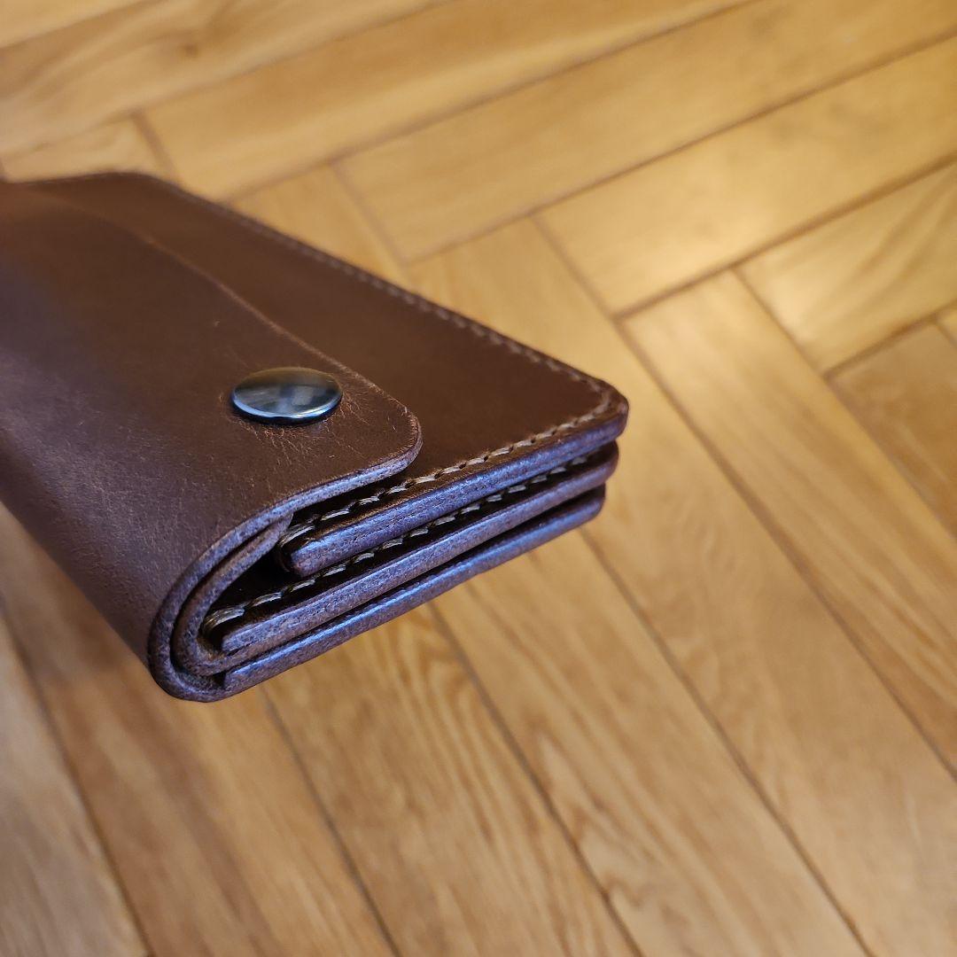 トラッカーウォレット　クロムエクセル　ブラウン　レザー