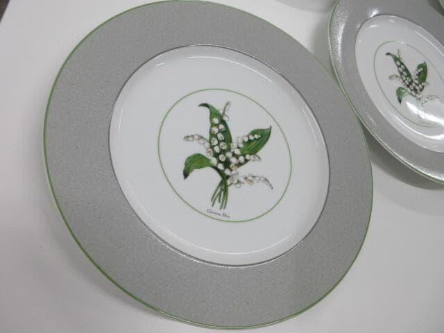 Christian Dior 大皿 3枚セット 27cm 鈴蘭 ミリラフォーレ