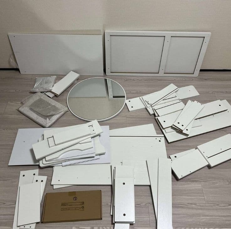 化粧台 スツール付き 2 点セット（2-18）