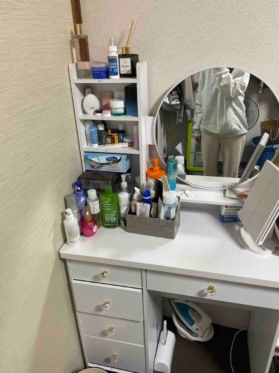 化粧台 スツール付き 2 点セット（2-18）