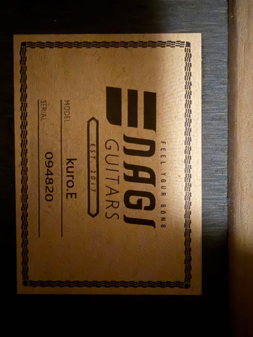 Nagi Guitars Kuro E アコースティックギター　弦なし