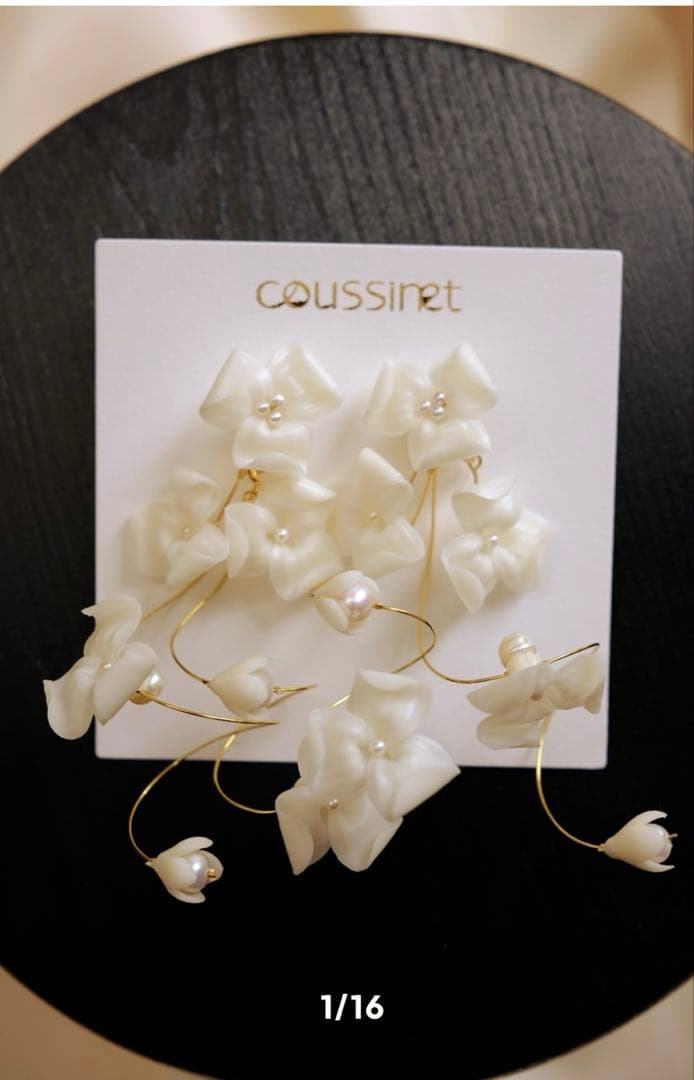 coussinet fleur フラワー ピアス