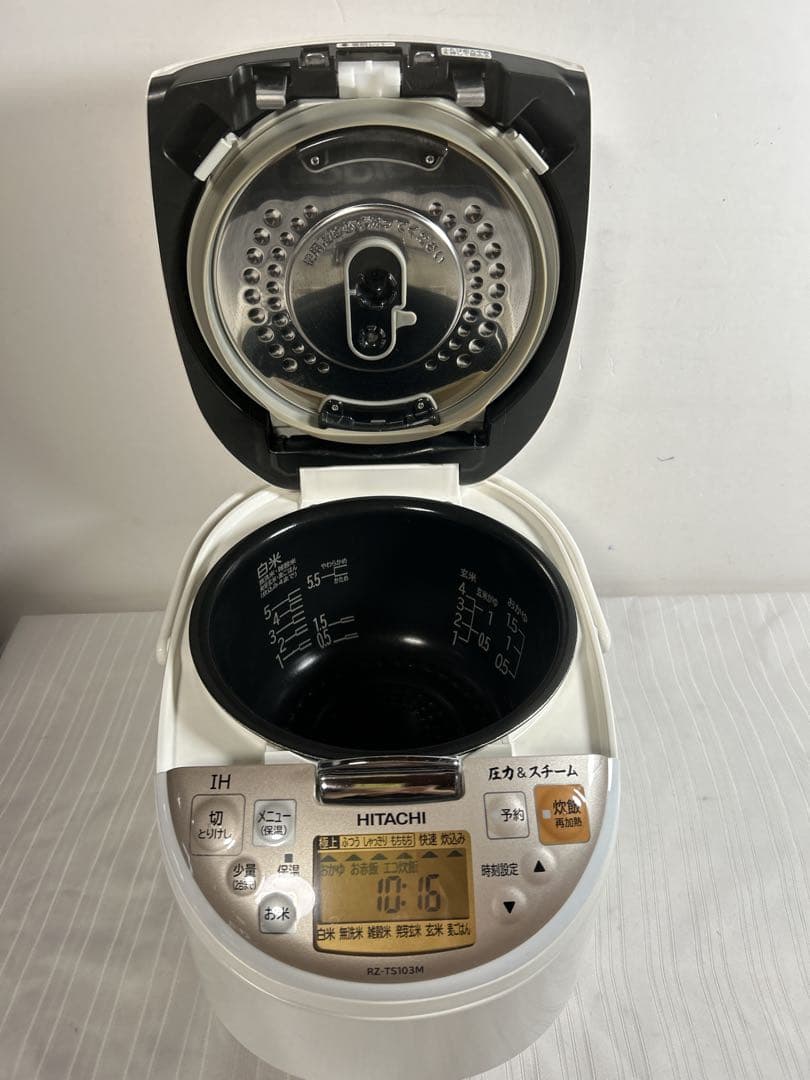 美品！日立 圧力＆スチームIHジャー炊飯器「ふっくら御膳 RZ-TS103M」