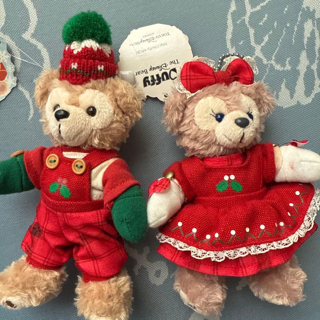 ダッフィー♡シェリーメイ ぬいぐるみバッジ2013 クリスマス限定