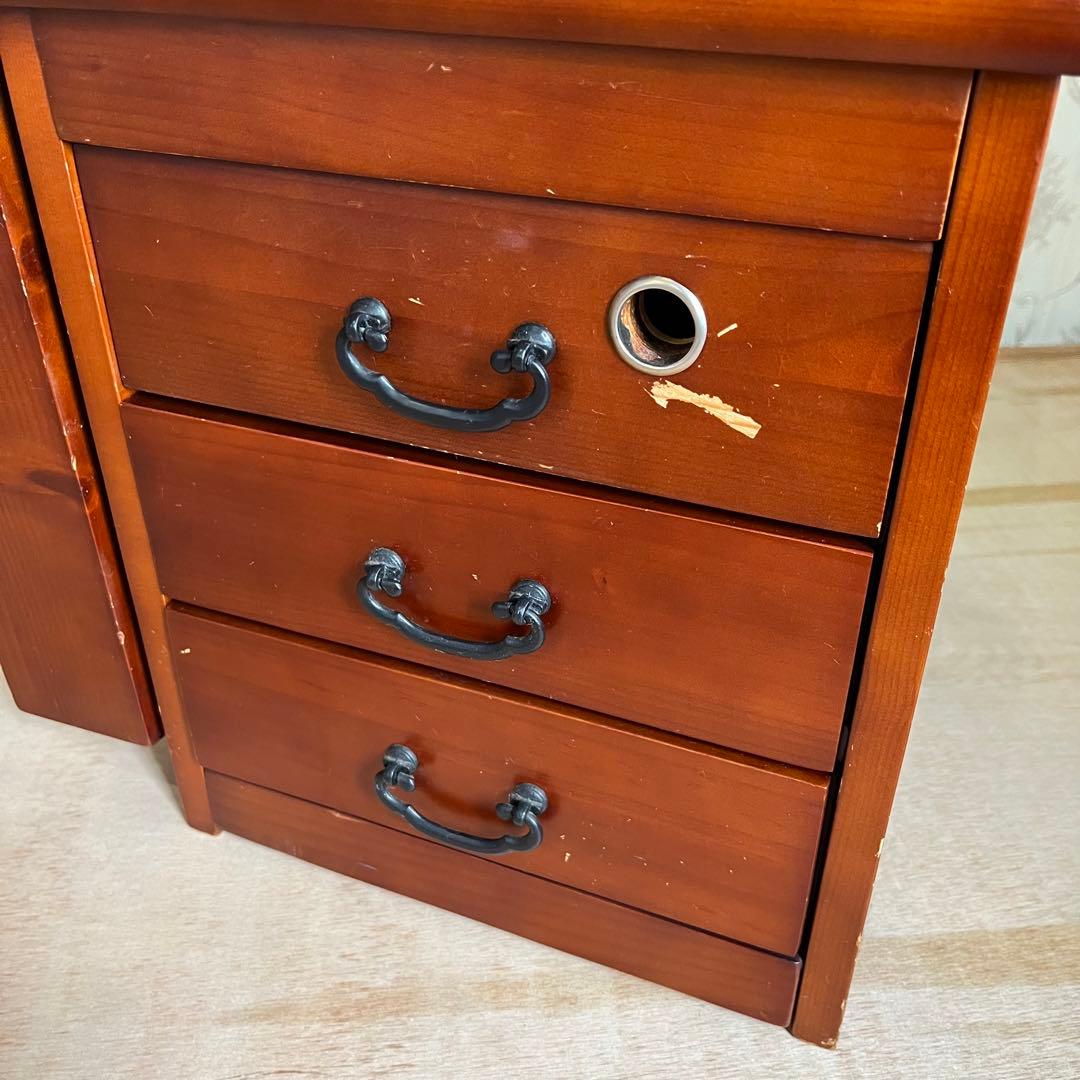 【アンティーク】木製 折りたたみ式 文机 3杯 小箪笥 小物入れ 昭和レトロ