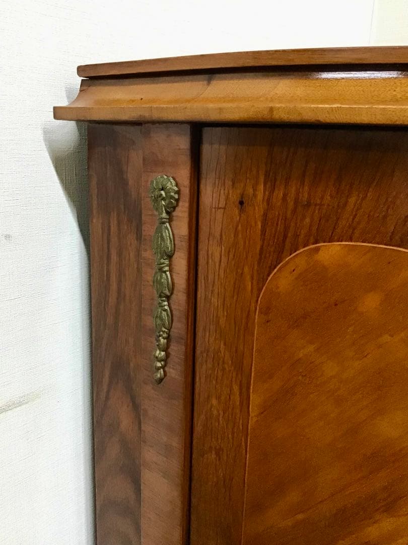 管378☆イタリア製☆象嵌細工☆コーナーキャビネット