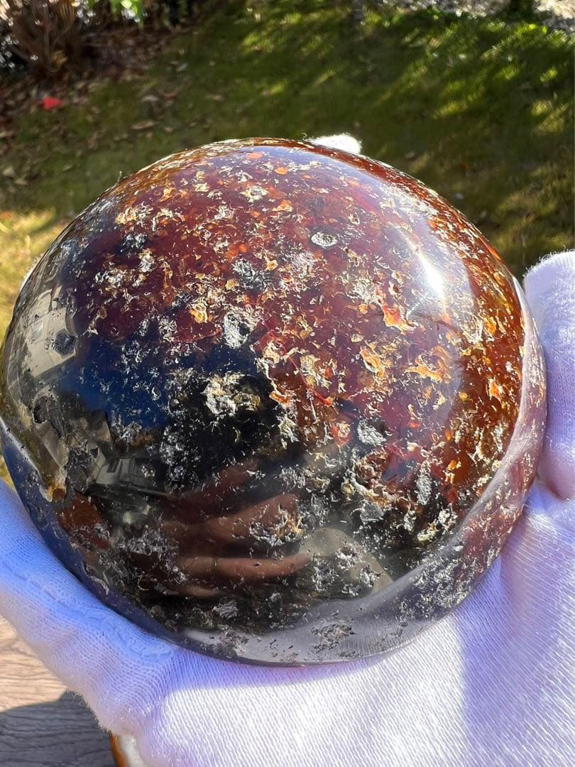 C6トレジャーメノウ 台付き 瑪瑙 風水 聚宝盆アゲート