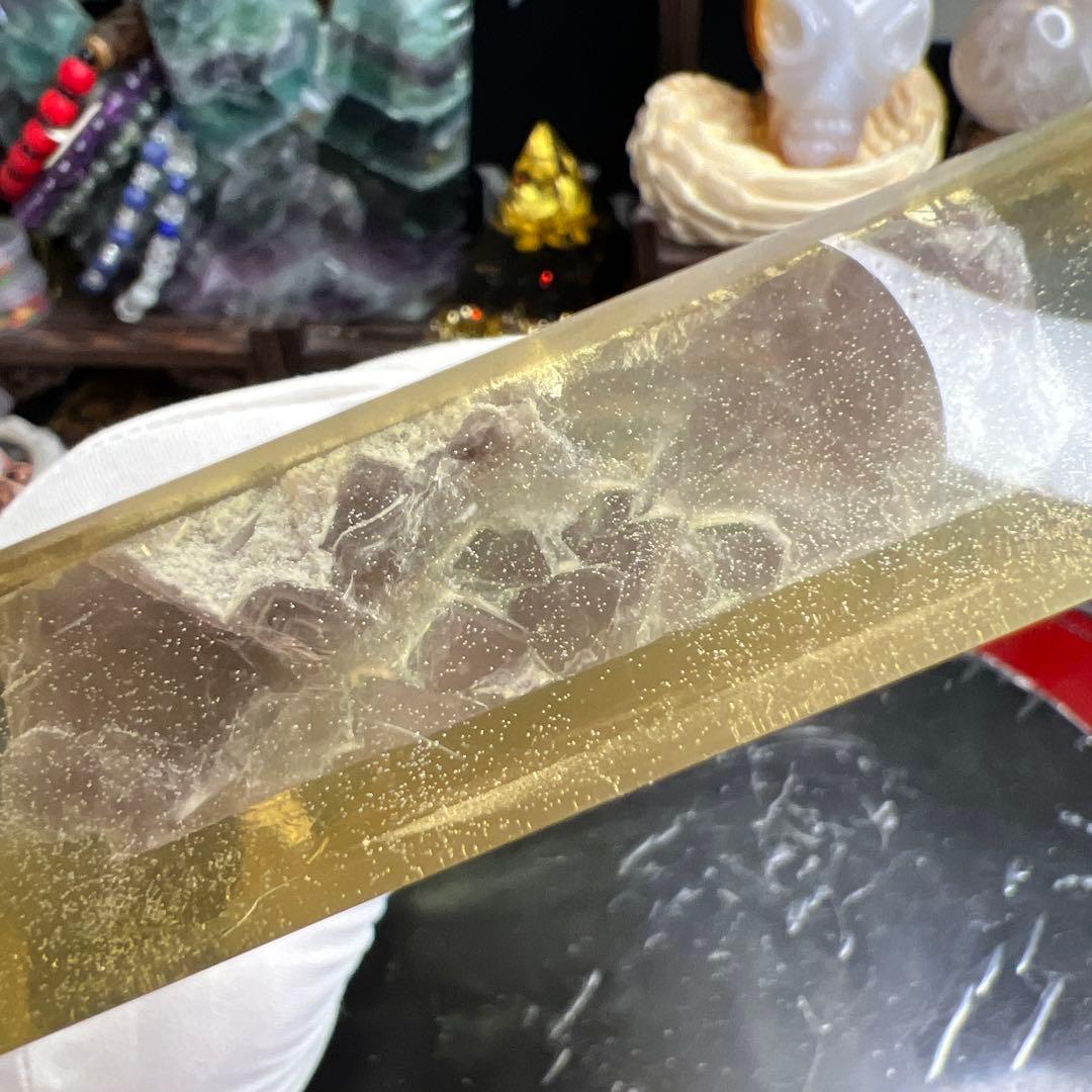 特大 両面 虹色ミネッセントホワイトアンダラ 夢幻 フローライト原石