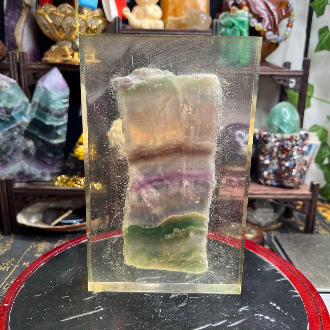 特大 両面 虹色ミネッセントホワイトアンダラ 夢幻 フローライト原石