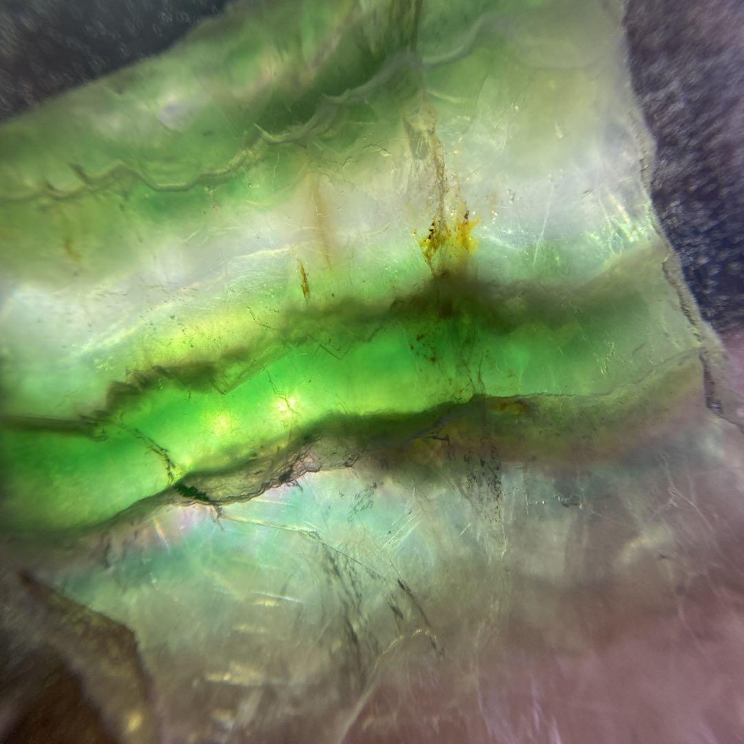 特大 両面 虹色ミネッセントホワイトアンダラ 夢幻 フローライト原石