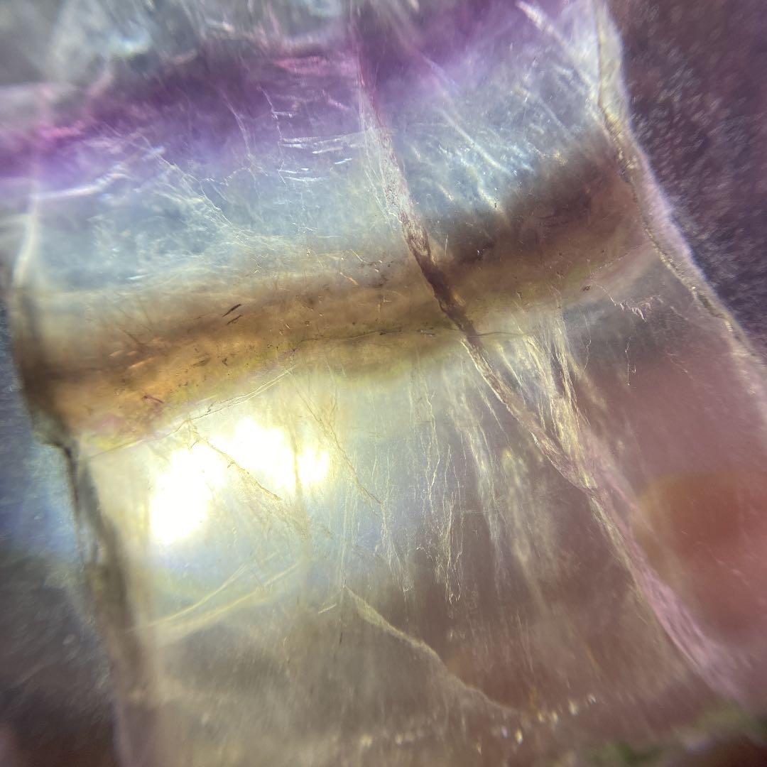 特大 両面 虹色ミネッセントホワイトアンダラ 夢幻 フローライト原石