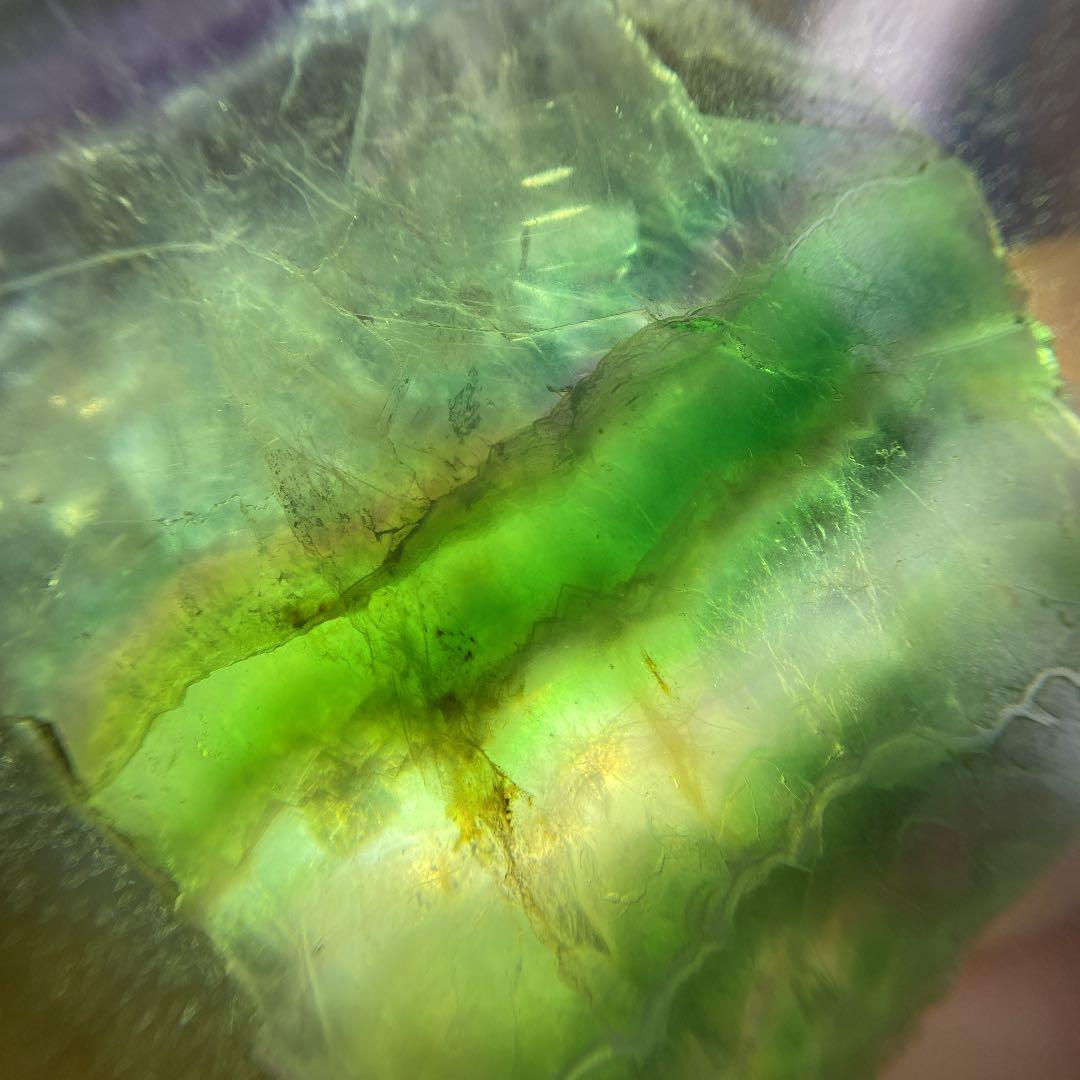 特大 両面 虹色ミネッセントホワイトアンダラ 夢幻 フローライト原石