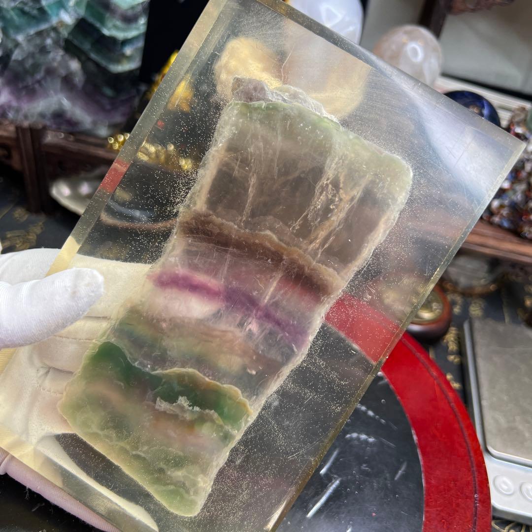 特大 両面 虹色ミネッセントホワイトアンダラ 夢幻 フローライト原石