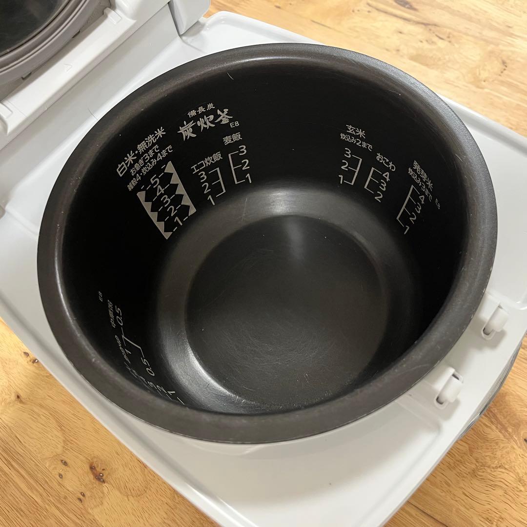 【日本製】三菱電機 炊飯器 5.5合 備長炭炭炊釜 淡雲 NJ-VEC10-H