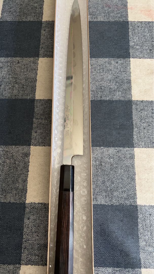 河豚引き包丁　高鳳正國300mm 黒柄