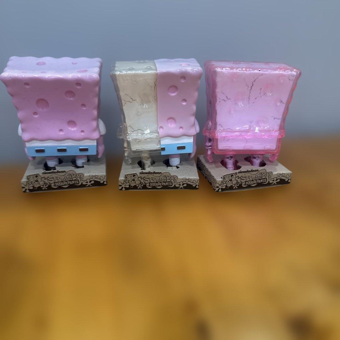 SPONGEBOB Ｘ-ＲＡＹ　スポンジボブ フィギュア 3体セット＊色褪せ有り