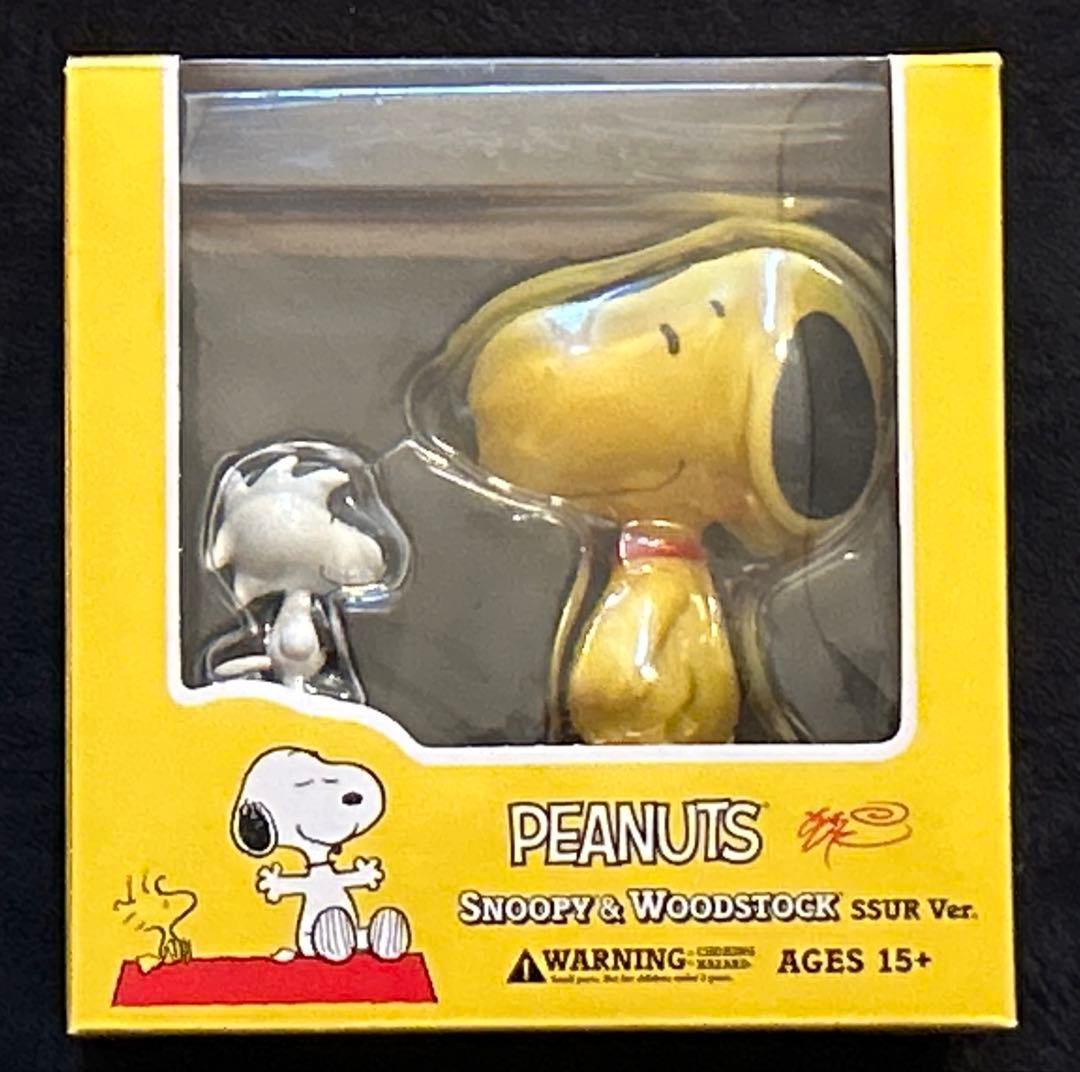 PEANUTS Snoopy & Woodstock 新品 黄 メディコムトイ
