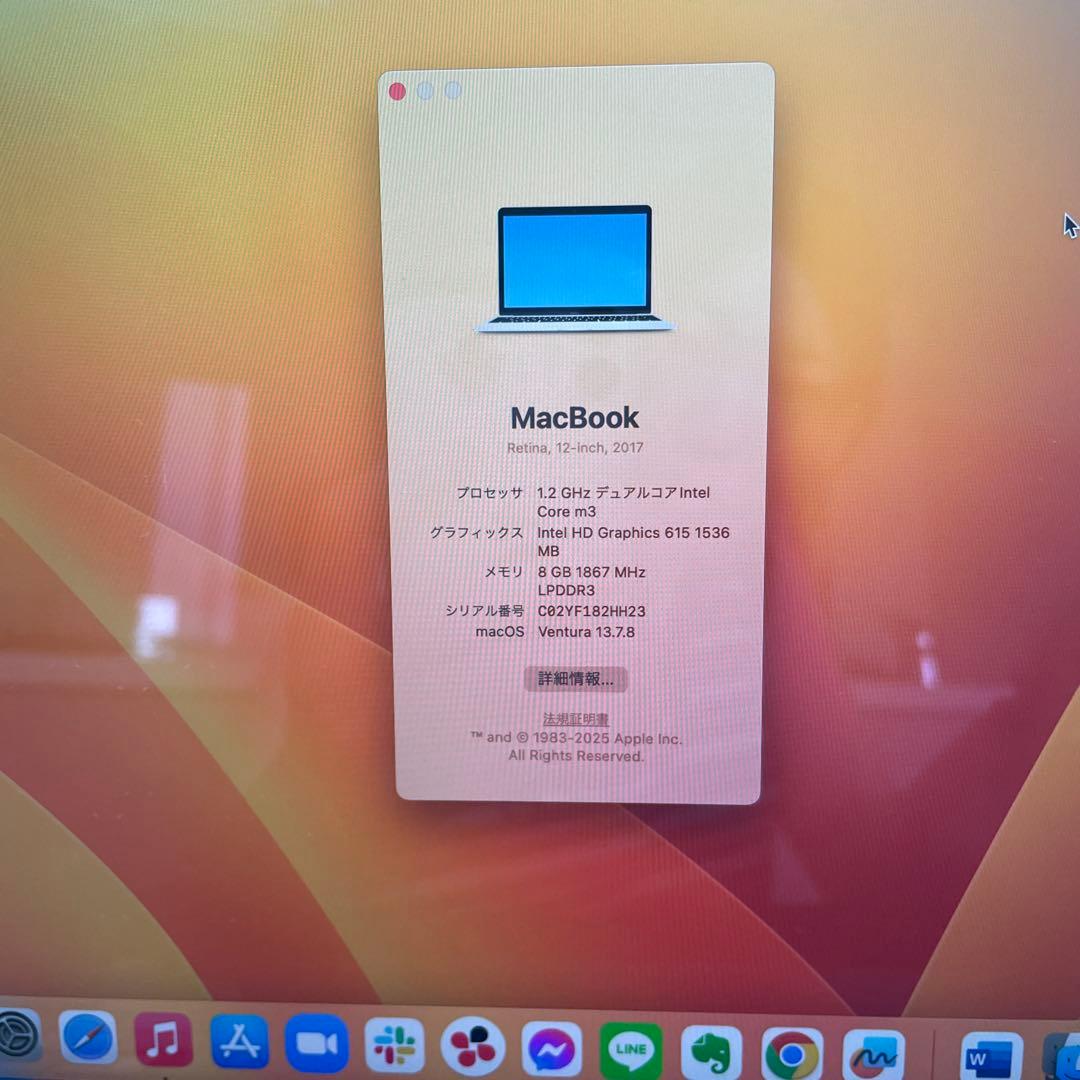 【XD】Apple MacBook シルバー 本体　12インチ
