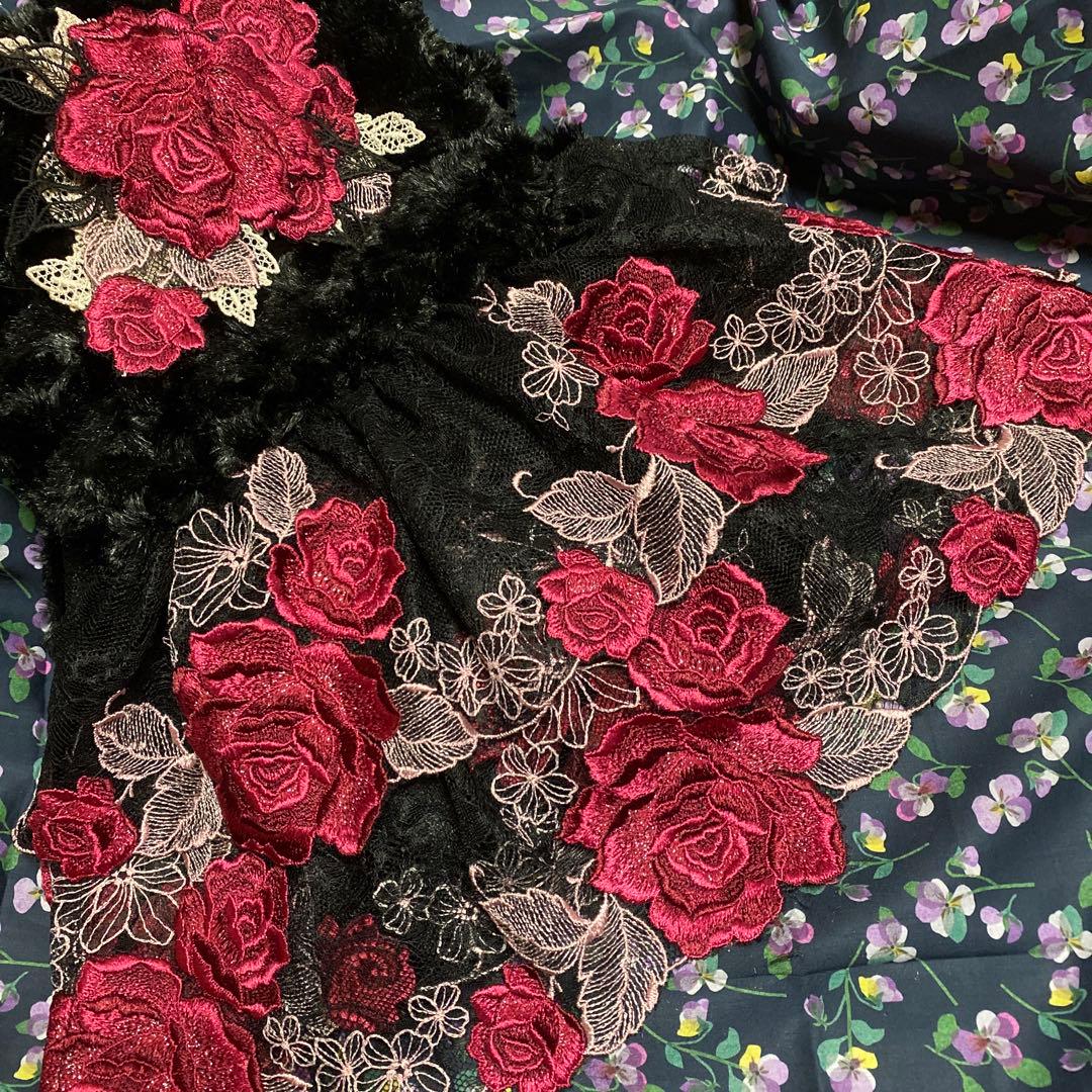 ちびくろさま専用です*°♡ ☆①＆☆②のレースでスクロールファー（ブラック）