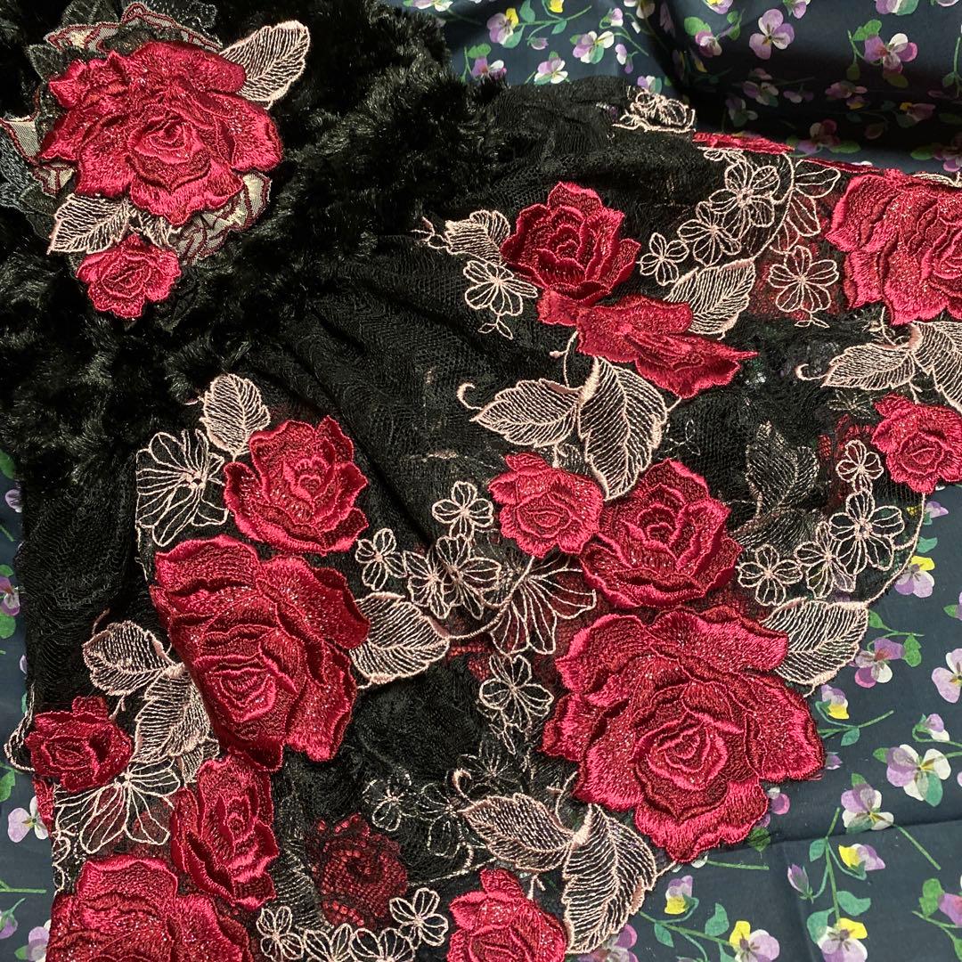 ちびくろさま専用です*°♡ ☆①＆☆②のレースでスクロールファー（ブラック）