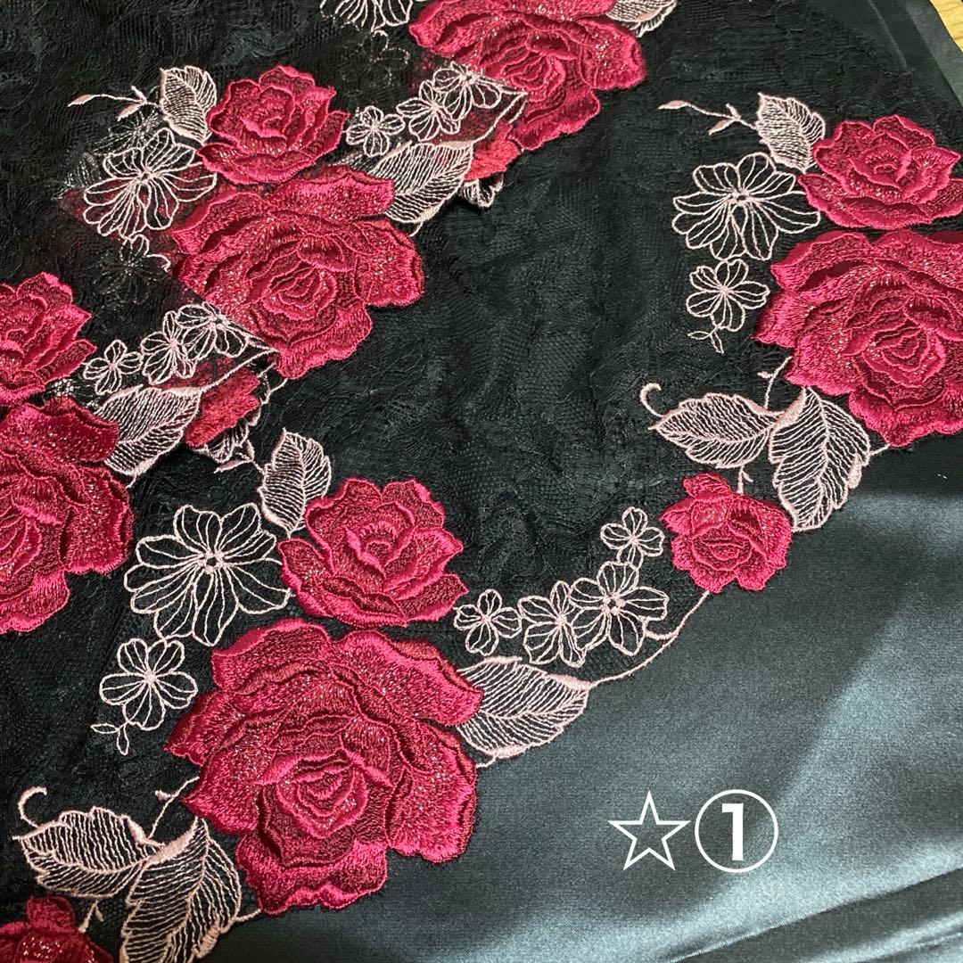 ちびくろさま専用です*°♡ ☆①＆☆②のレースでスクロールファー（ブラック）