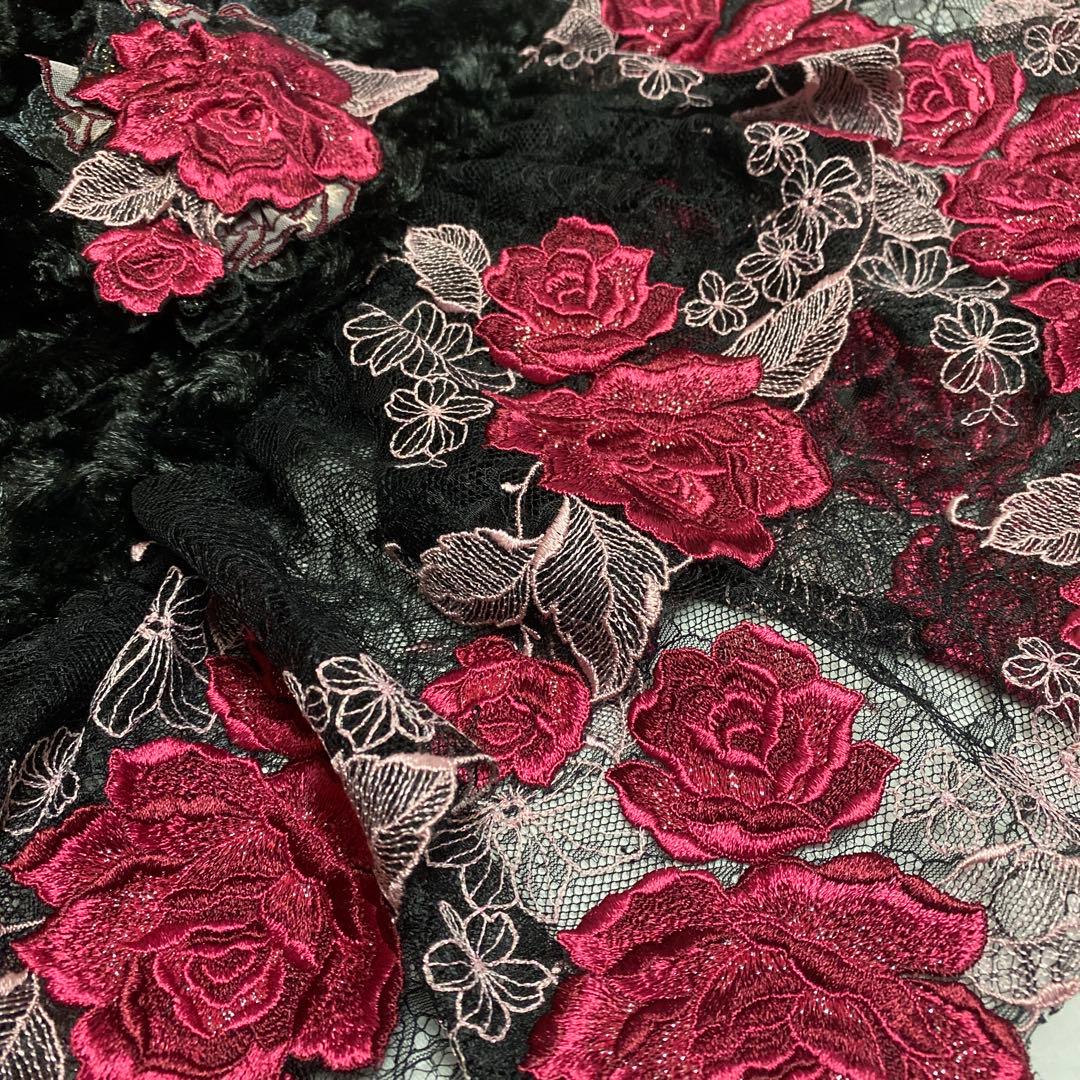 ちびくろさま専用です*°♡ ☆①＆☆②のレースでスクロールファー（ブラック）