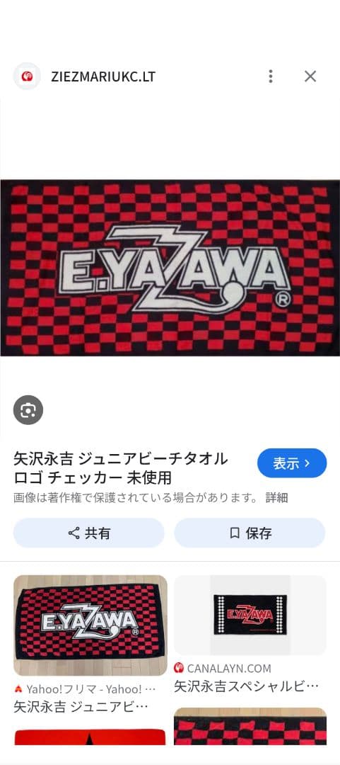 『希少柄』矢沢永吉 JBT (ジュニア ビーチ タオル)
