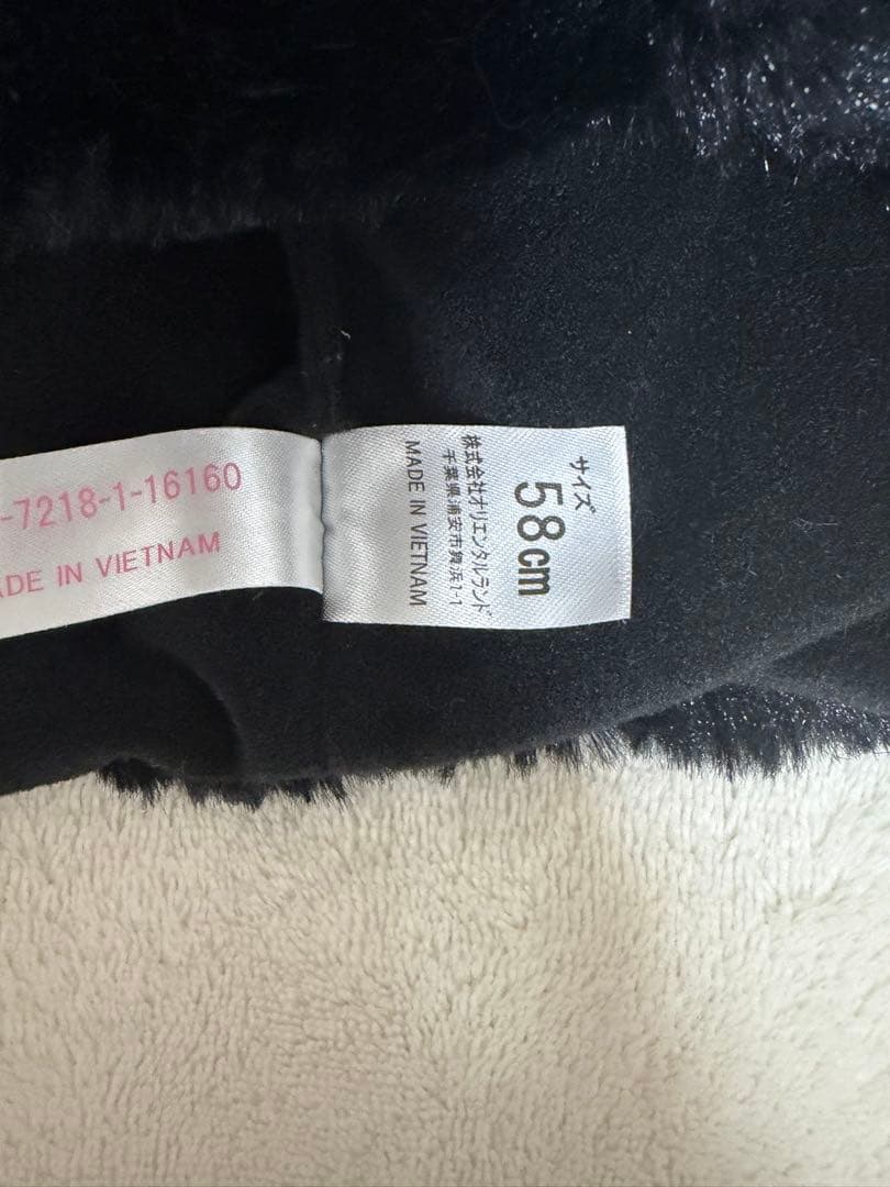 ディズニー ミニーマウス ファンキャップ ブラック ゴールド ドット 黒ドット