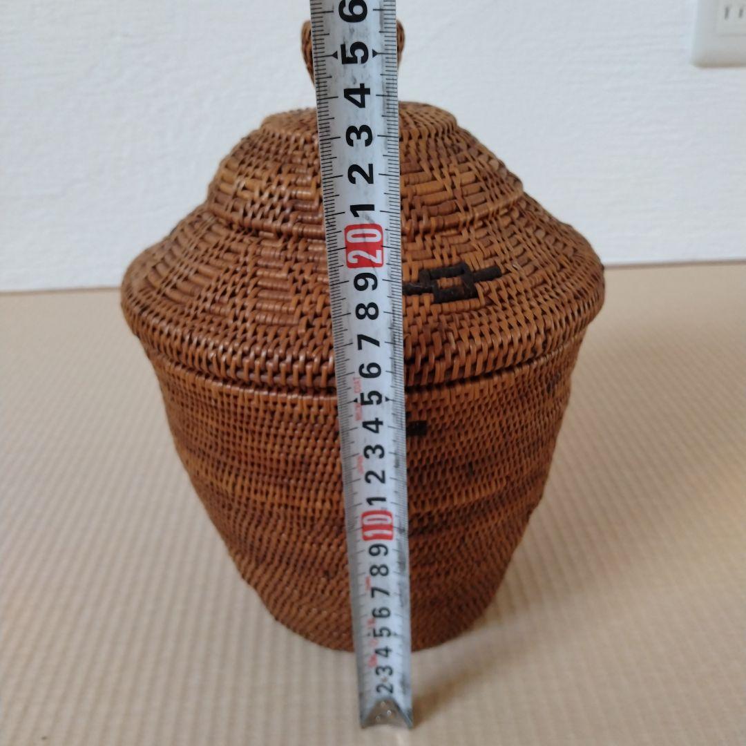 アタ とんがり帽子 バスケット バリ島雑貨 アタ製品 小物入れ