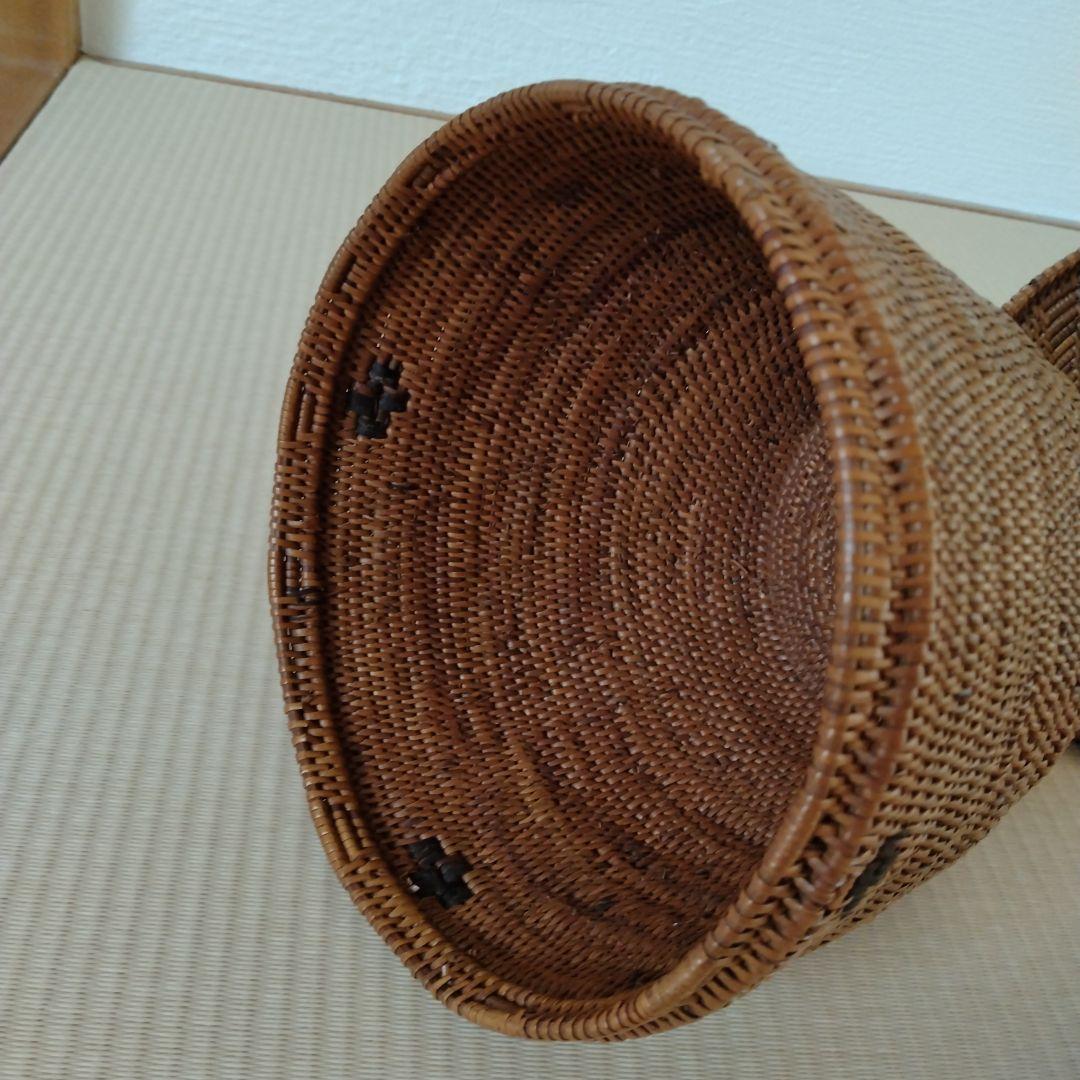 アタ とんがり帽子 バスケット バリ島雑貨 アタ製品 小物入れ